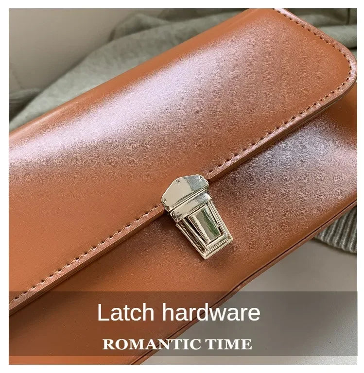 Korean Style Underarm Female Bag PU Minimalist Women Handbag 2025 New Fashion Shoulder Bag Solid Color Daily Commuter bag