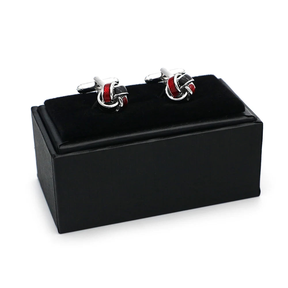iGame Boutons de manchette nœud de mode en laiton de qualité design boule tressée pour mariage homme