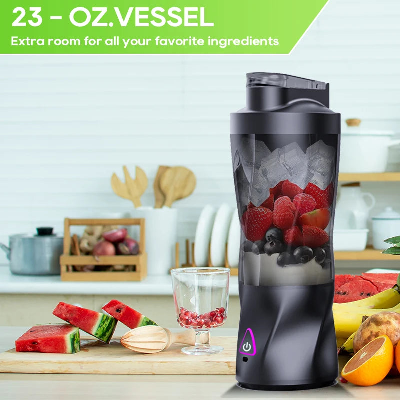 Mixeur Presseur Électrique Portable Fruits Frais 700ML Multifonctionnel USB Rechargeable Shakes Smoothies Blender Tasse Mixeur Extérieur
