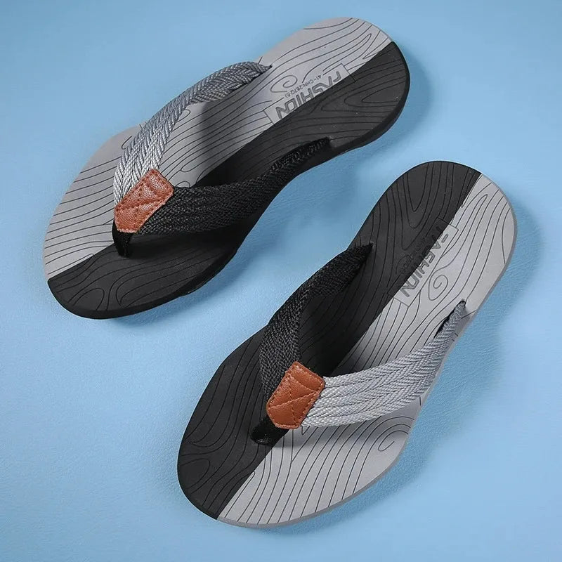 Hommes Pantoufles Été Tongs Marque Mode Extérieur Confortable Décontracté Claquettes Chaussures Plage Antidérapantes Hommes Sandales