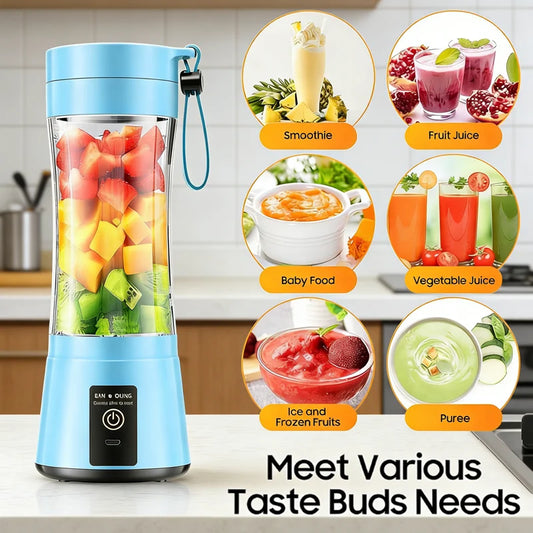 380ml Household Juice Mixer Mini Electric Juicer USB Rechargeable Smoothie Smoothie Shake Mixer Outdoor Picnic Portable Juicer