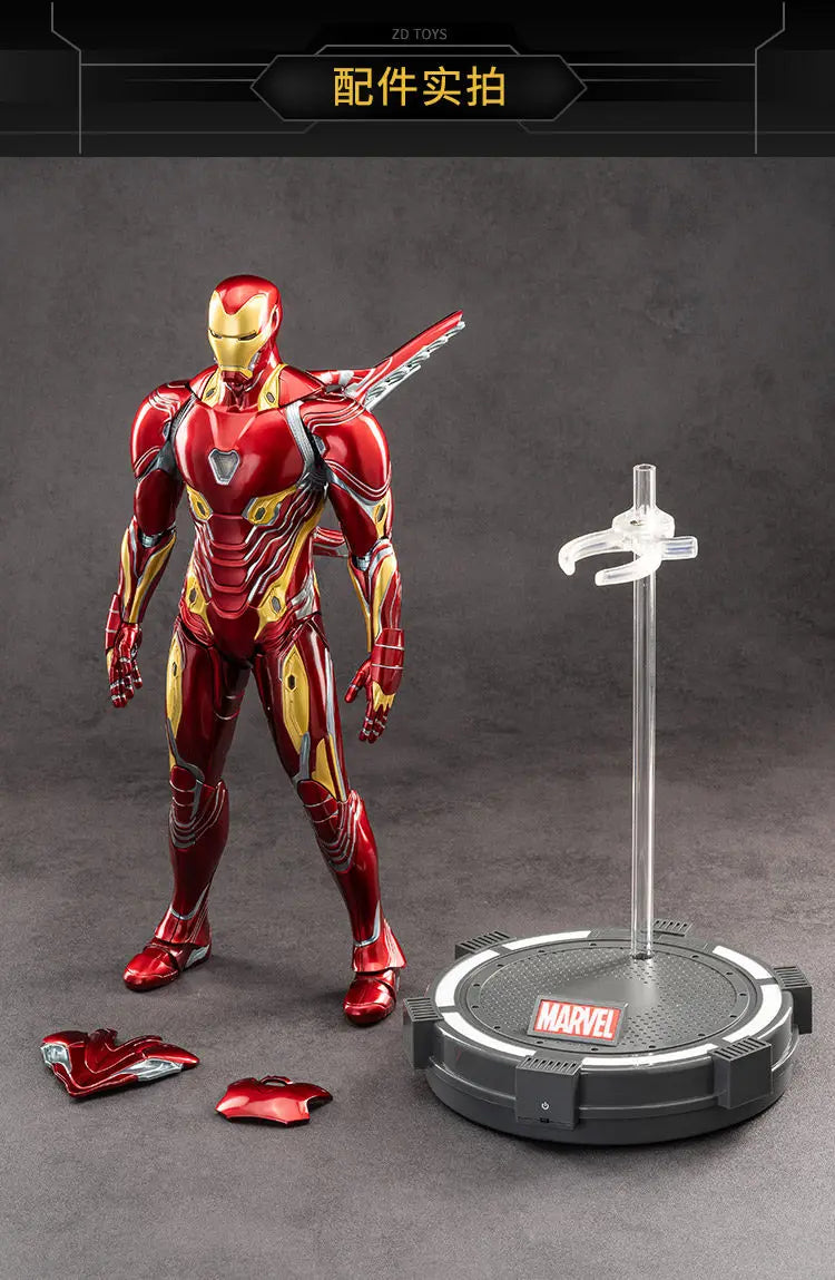 ZDTDS Original 1/5 36CM Iron Man MK50 MK3 LED-Beleuchtung 10-jähriges Jubiläum Tony Stark Modell Actionfigur Geschenk