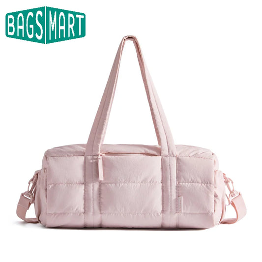 BAGSMART Reisetasche für Damen, Sporttasche, Yogatasche mit Nass- und Trockenfach, gesteppte Sporttasche für Wochenendausflüge, Schwimmen