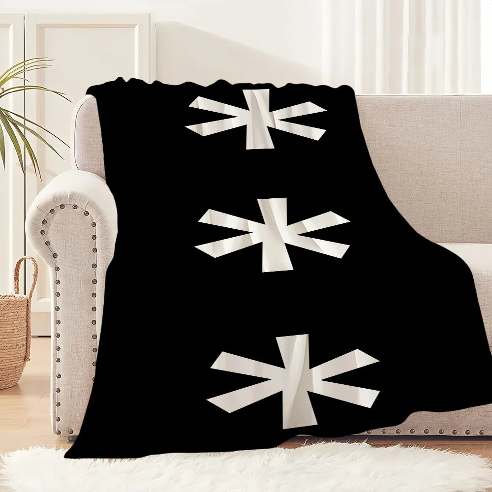 Mode Plein Air S-Snow Peak Logo Couverture Douce Peluche Canapé Sieste Tapis pour Salon Chambre Chaude Anniversaire Cadeaux Maison Voyage Enfant
