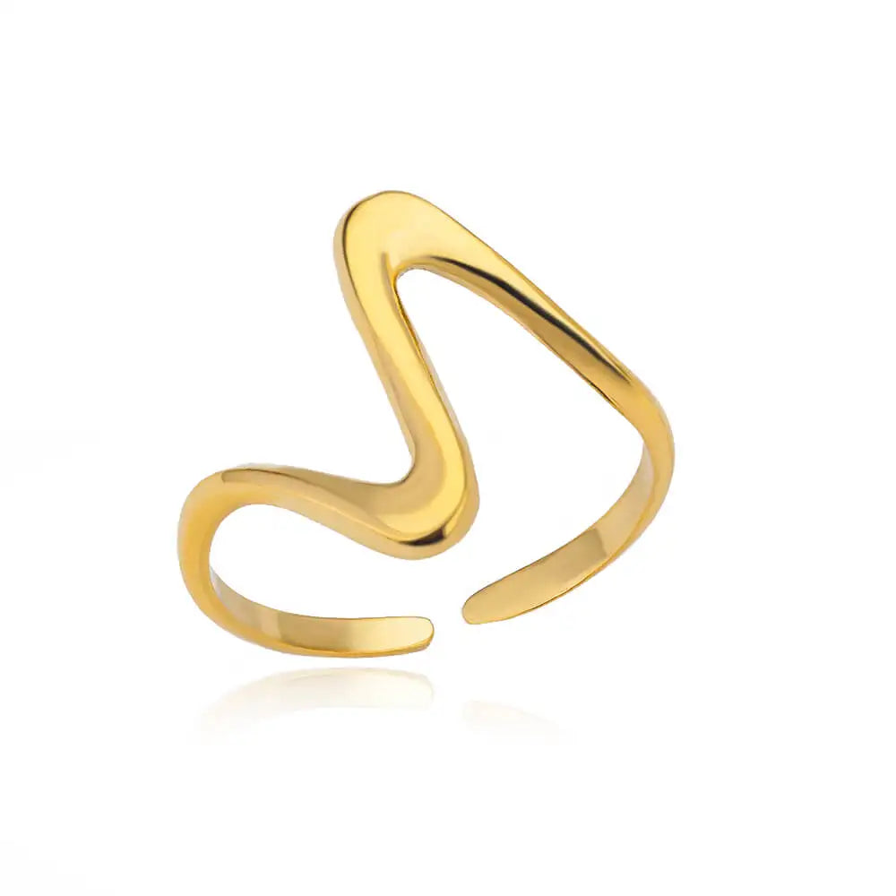 Edelstahlringe für Damen 2024 Trend Offener Goldfarbener Doppelperlenring Hochzeit Ästhetischer Schmuck Paar Geschenk anillos