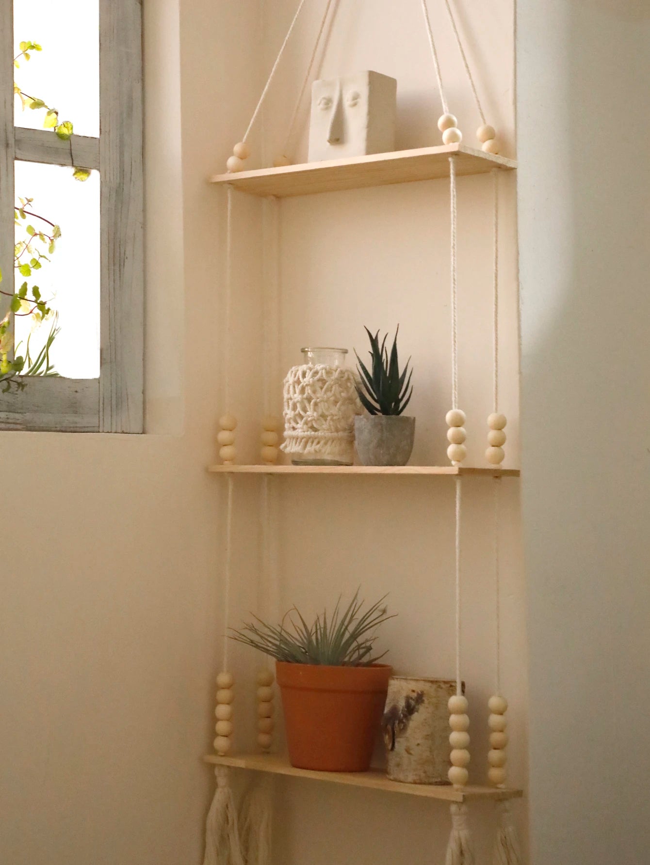 Hölzernes Aufbewahrungsregal Wandregale Pflanzen Wandregal Rustikale Holzregale Schlafzimmer Wohnzimmer Heimdekoration Geschenk