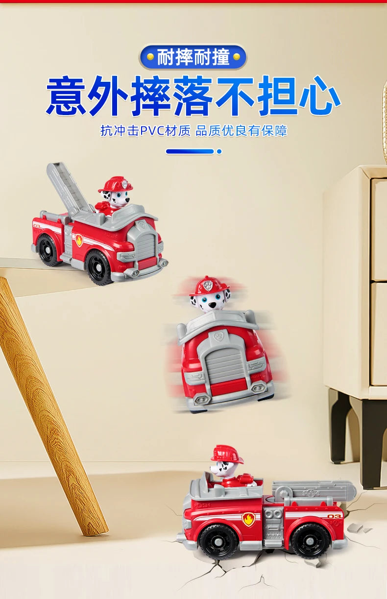 Nouveau véhicule original PAW PATROL voiture Ryder Tracker Everest Chase Rex Skye Rocky Marshall Zuma Figurine jouet cadeau d'anniversaire pour enfant