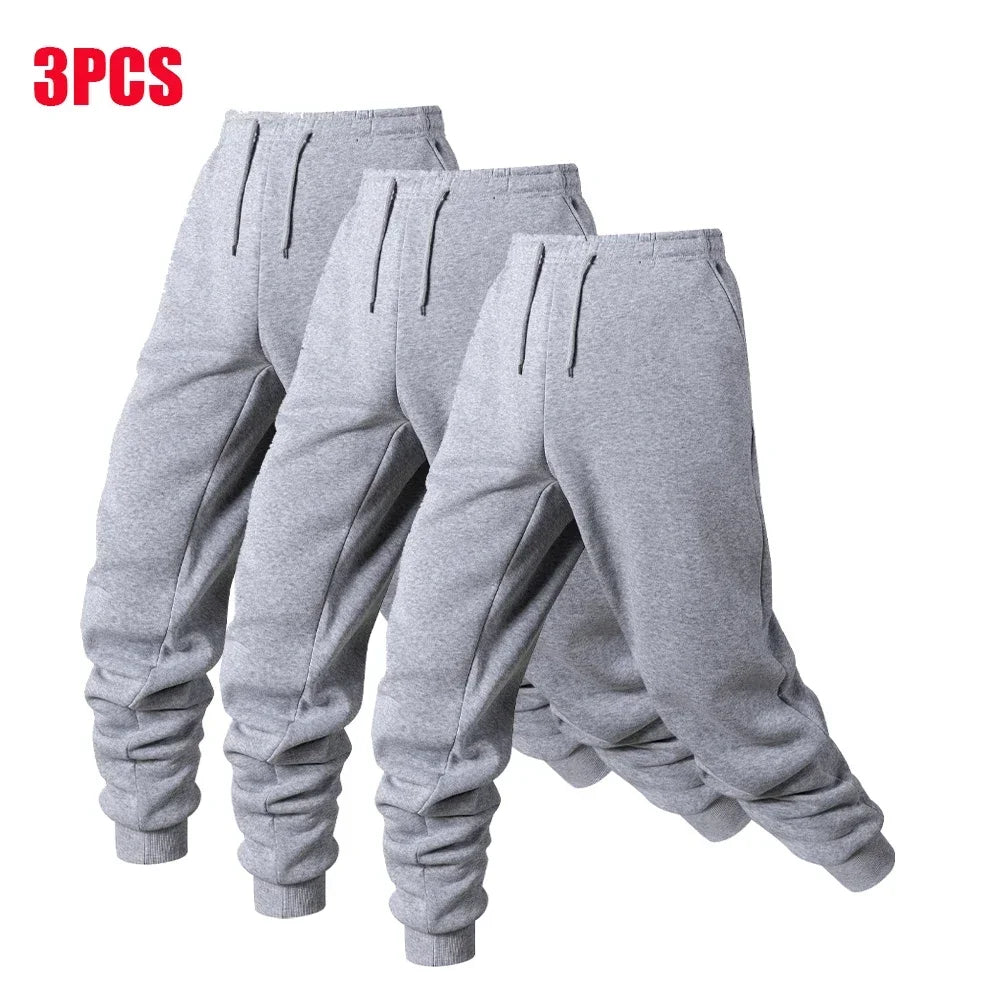 1/3 Pack Men's Warm Sports Pants Male Casual Sportswear Running Workout Long Pants Sport Trousers Jogger Sweatpants