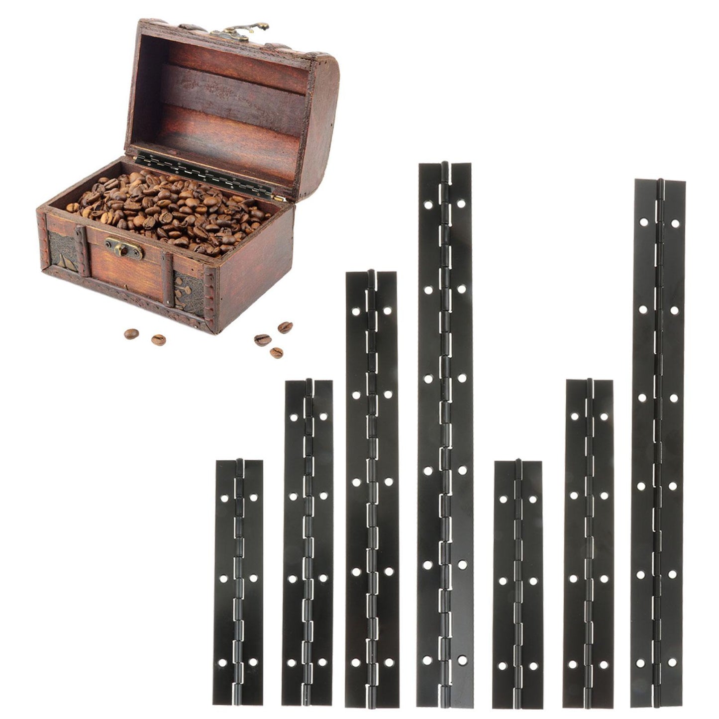 Klavierband mit Löchern, Möbelbänder, Edelstahlscharnier, durchgehendes Scharnier für Klaviertüren, Fenster, Boote, Schränke