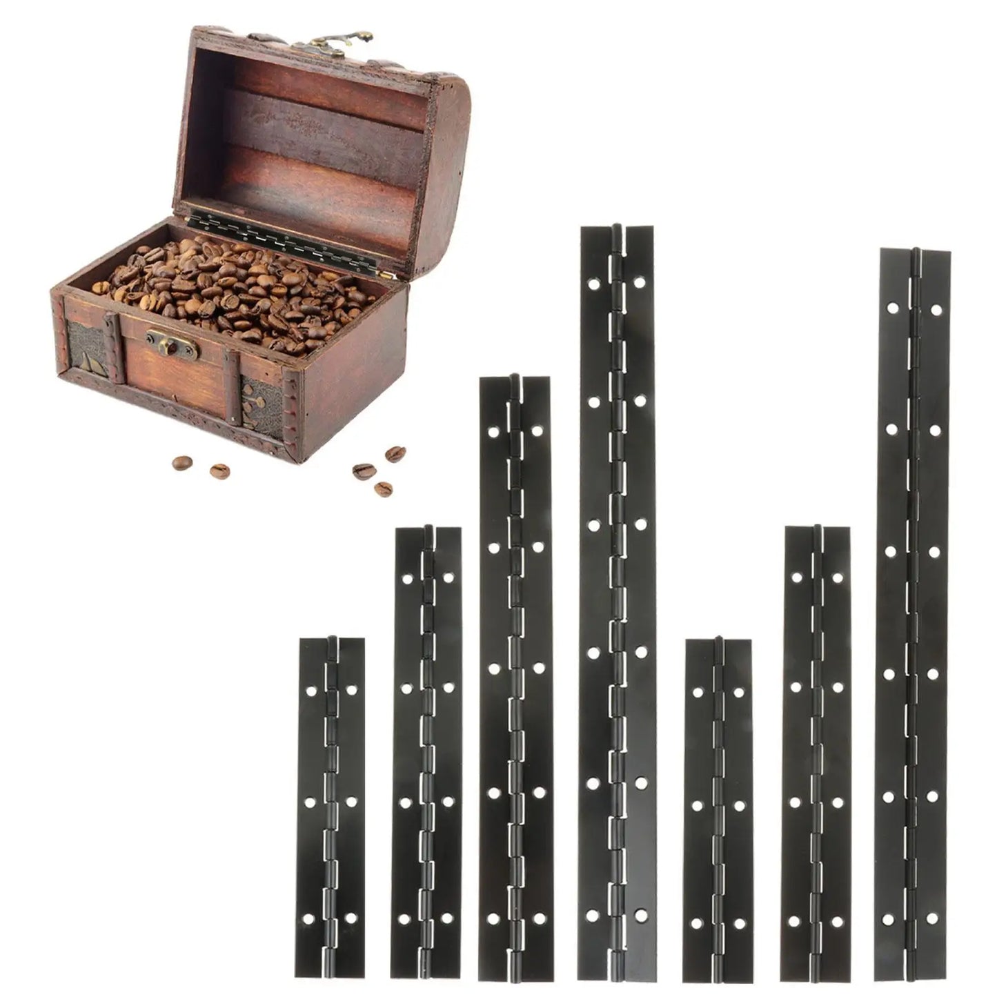 Klavierband mit Löchern, Möbelbänder, Edelstahlscharnier, durchgehendes Scharnier für Klaviertüren, Fenster, Boote, Schränke