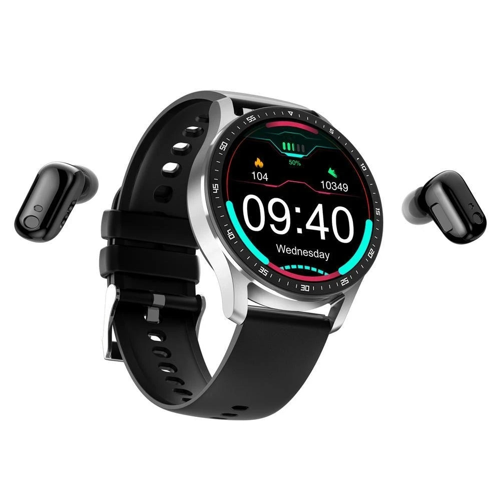 Montre Intelligente 2 en 1 X7 avec Écouteurs Montre Connectée Écouteurs Bluetooth TWS Moniteur de Fréquence Cardiaque et de Pression Artérielle Montre Sport Montre Fitness