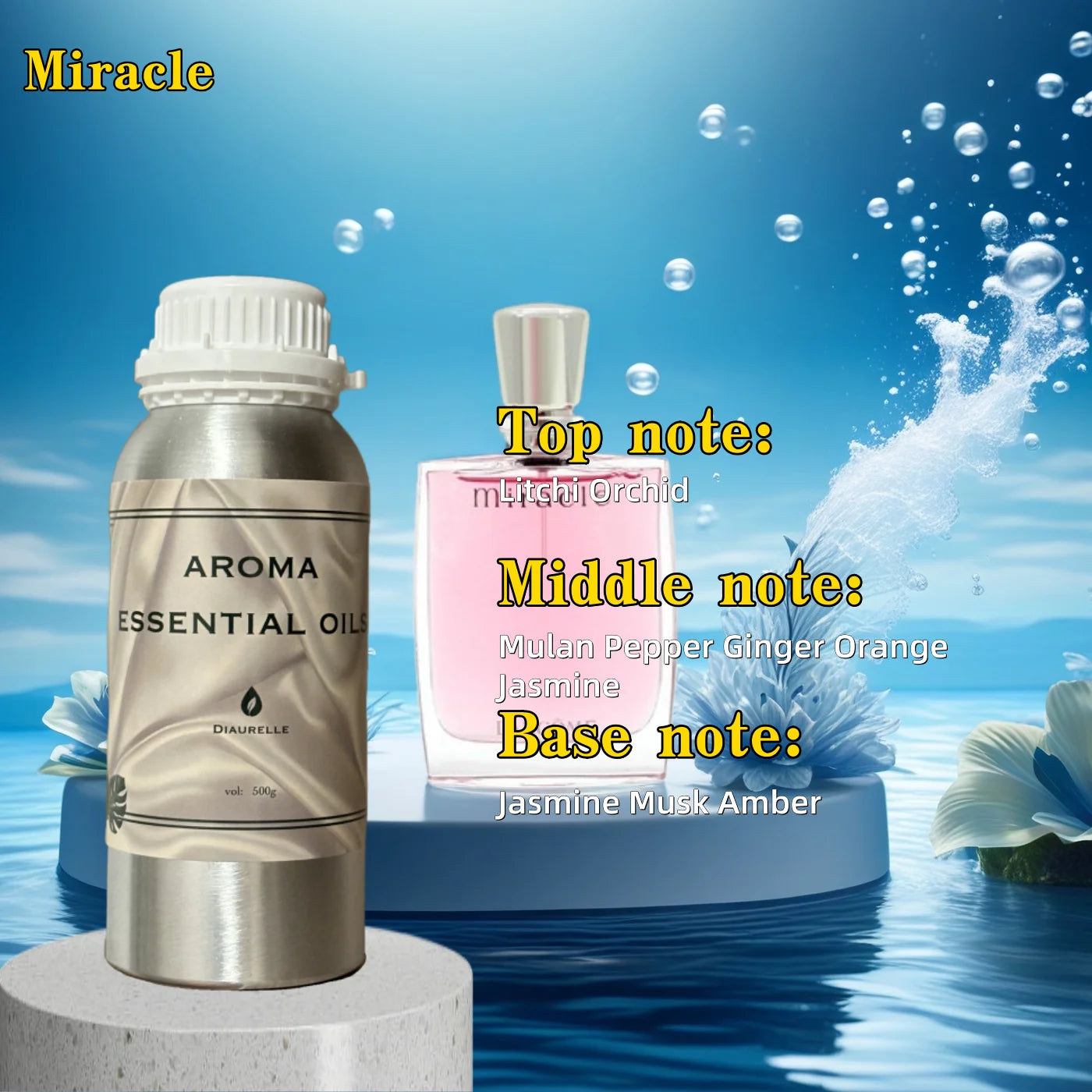 Huile Essentielle Parfumée Grande Marque Hôtel France 500ML Diffuseur de Parfum Machine Purificateur d'Air Huile Essentielle Végétale Pure pour Hôtel