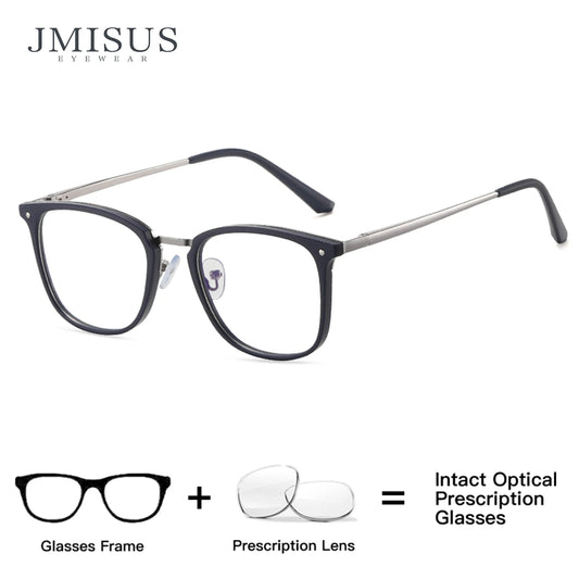 JMISUS Fashion Square Progressive Eyeglasses Men Women Photochromic Optical Glasses Multifocal Lenses for Reading and Computer