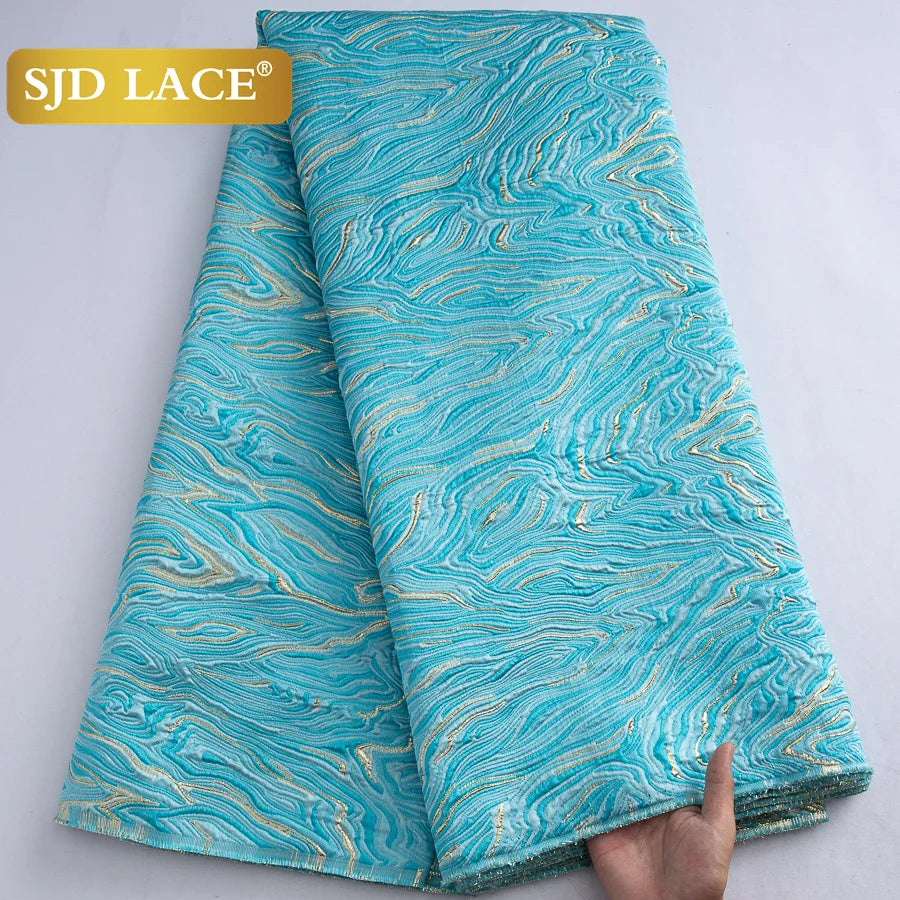 SJD LACE Afrikanische Brokat-Spitzenstoffe Französische Damastspitze 5 Yards 2026 Neueste Nigerianische Jacquard für Nähkleider für Damen Partykleid 4063