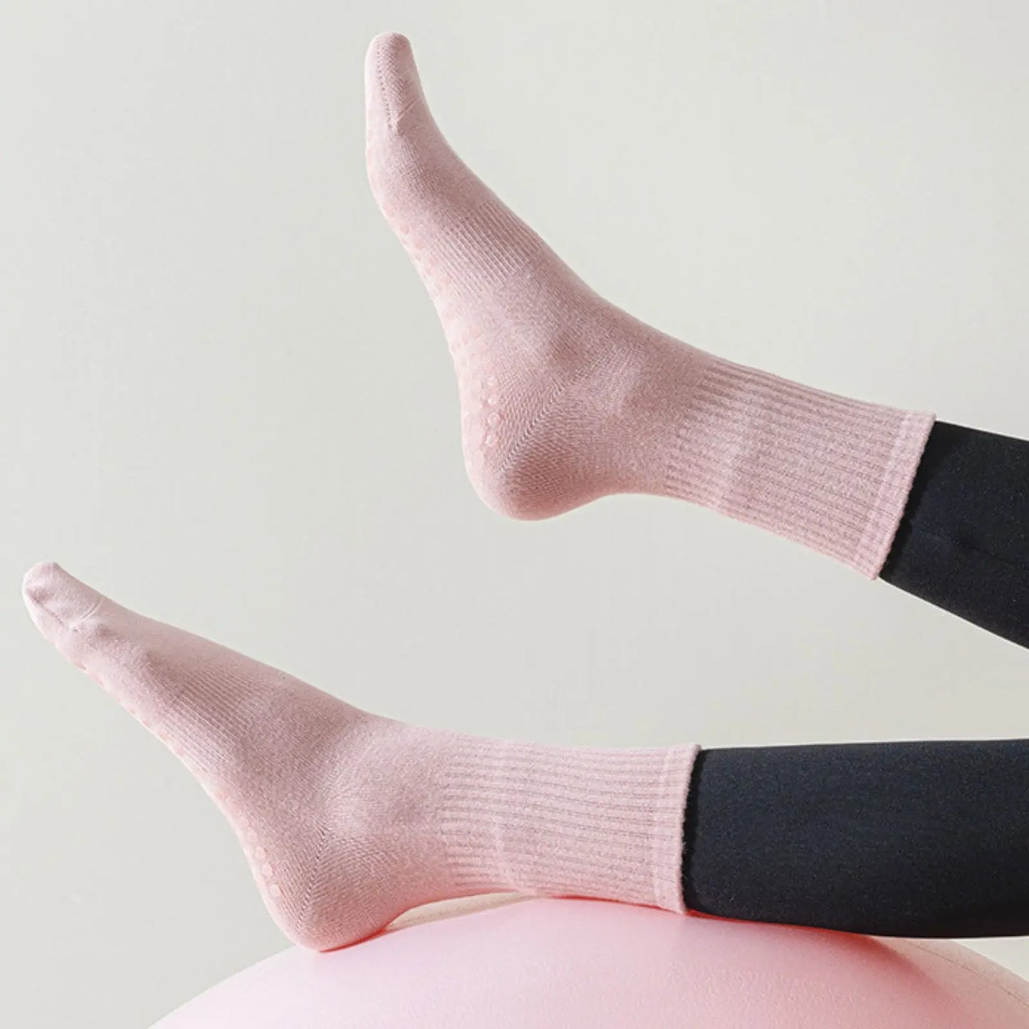 RMSWEETYIL 2 Paar Pilates Yoga Socken mit Noppen für Damen, rutschfeste Griffsocken für Tanz, Ballett, rutschfeste Übungs-Klebesocken für Damen