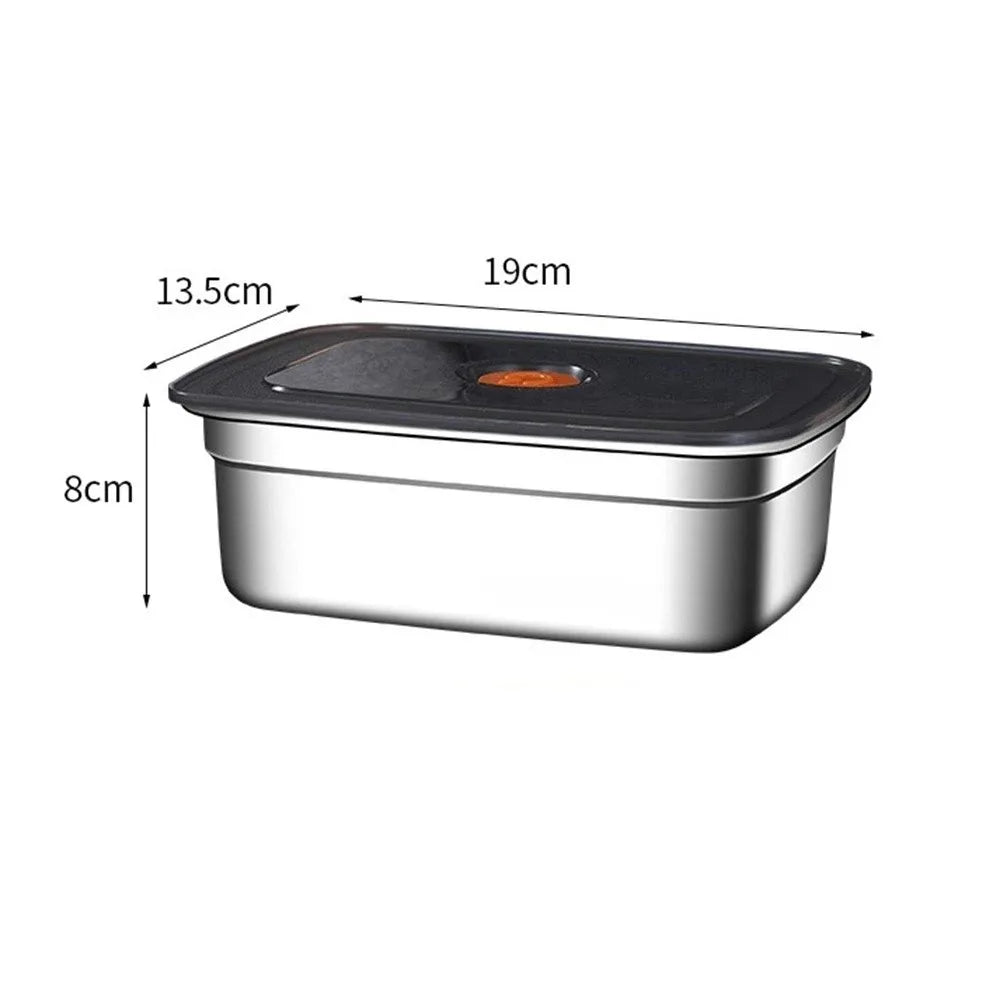 Edelstahl Camping Brotdose, versiegelt, auslaufsicher, Bento Box, Mikrowellen-geeignet, großes Fassungsvermögen, Kühlschrank-Gefrierfach Aufbewahrungsbox