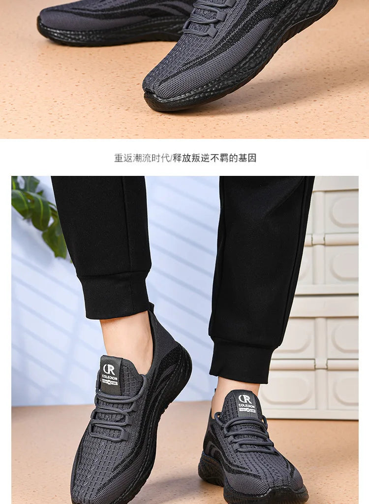 Frühling und Herbst Neue Sportschuhe Herren Geruchshemmend Atmungsaktiv Arbeit Nicht Müde Füße Weich Besohlte Sport- und Freizeitschuhe Kokosschuhe