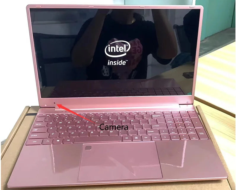 Damen-Laptop Windows 10 Office Education Gaming Notebook Pink 15,6" 11. Intel Celeron N5095 16G RAM 1T Dual WiFi Hebräische Tastatur