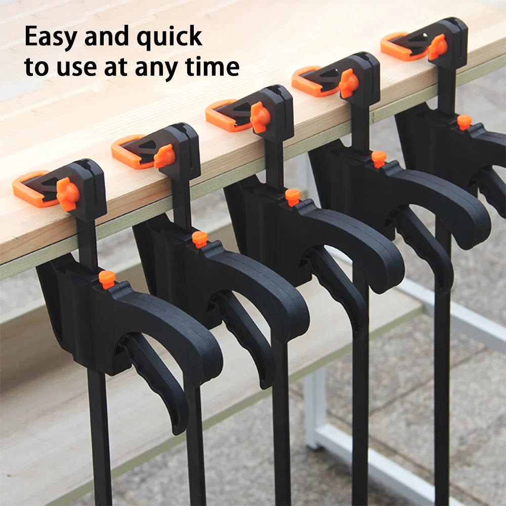 Serre-joints de menuisier style F 4/6/8 pouces - Ensemble de barres de travail rapides en nylon pour la connexion de verre et de panneaux en bois - Serre-joints portables