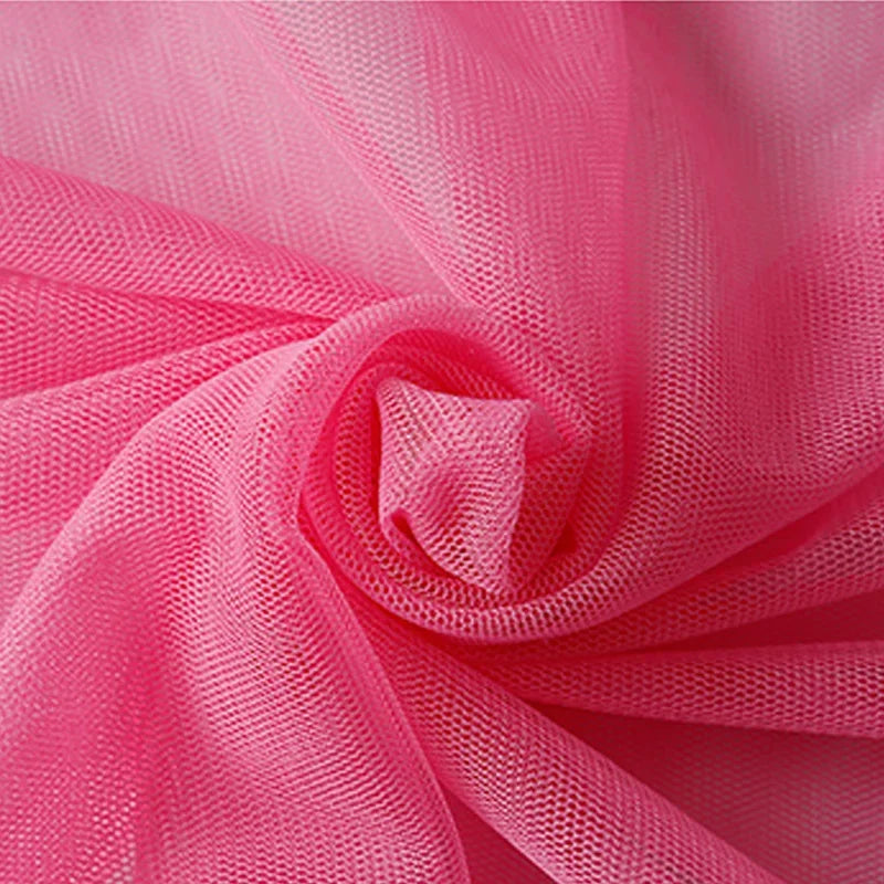 Tissu de Tulle à Mailles Douces Encrypté pour Coudre Décorations de Mariage Rideaux Moustiquaires Robe de Mariée Tissus de Couture DIY1m/5m/10m