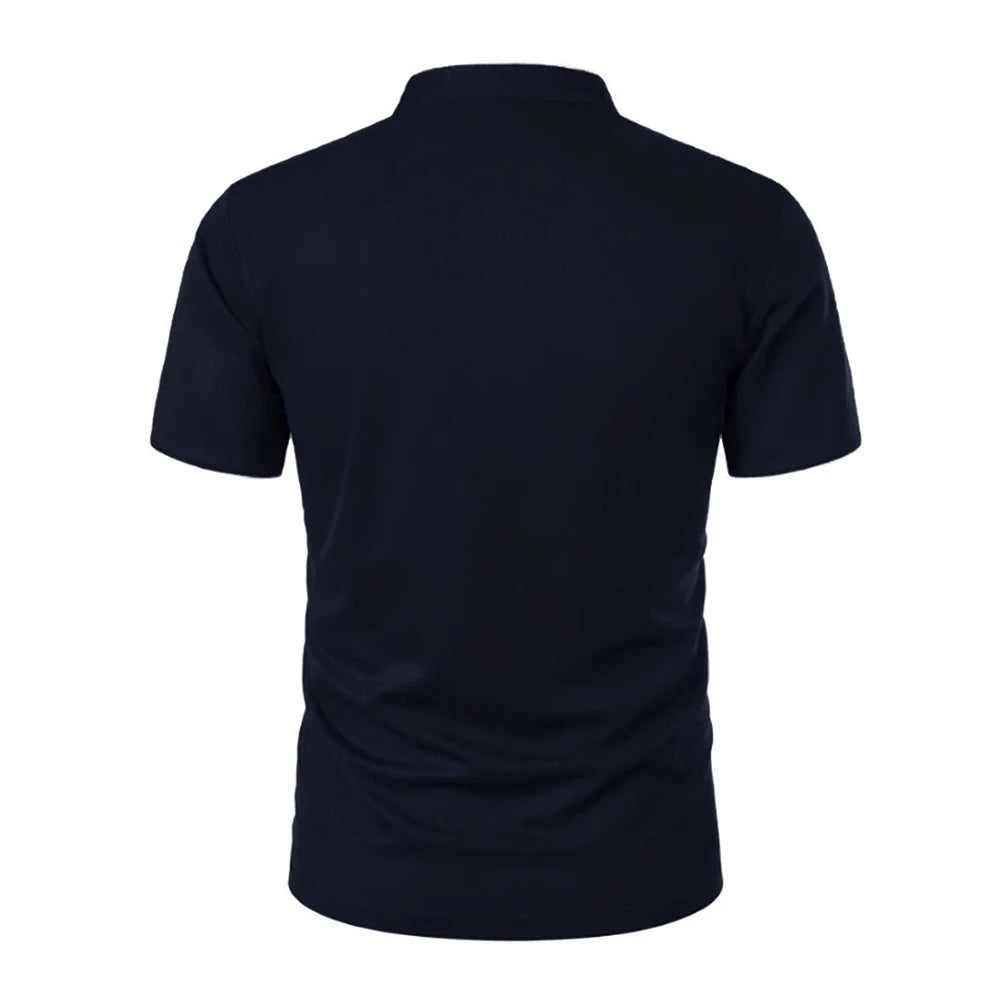 Herren Poloshirt Kurzarm Einfarbig T-Shirt Streetwear Sport Schnelltrocknend Atmungsaktiv Basic Freizeitshirt Oberteile