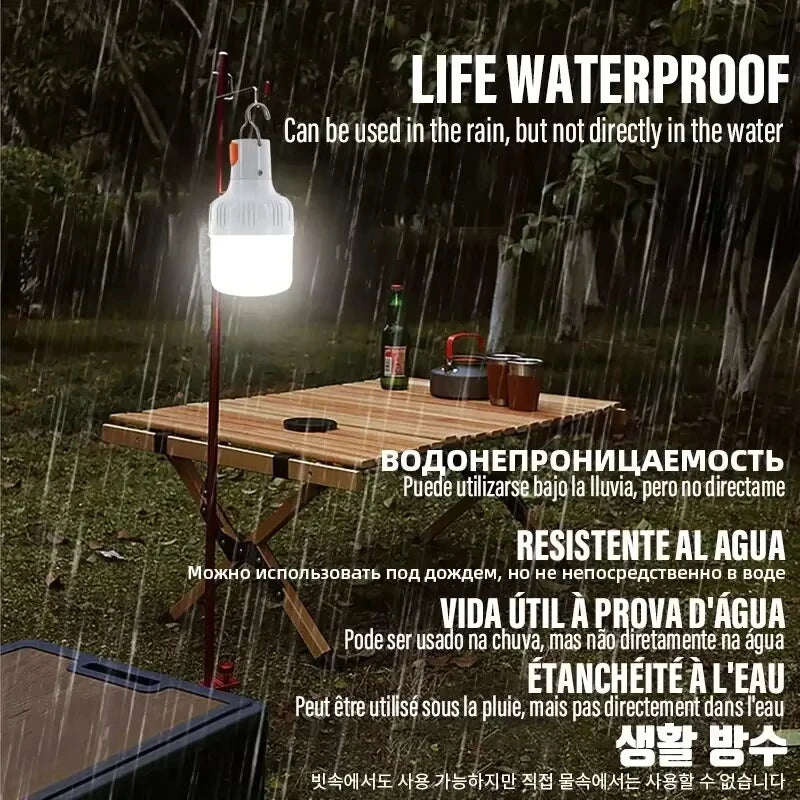 LED Camping Light 20W 40W 80W Portable Emergency Bulb Waterproof 360° Lighting Outdoor Camp High-bright Lights Dimmable Lantern