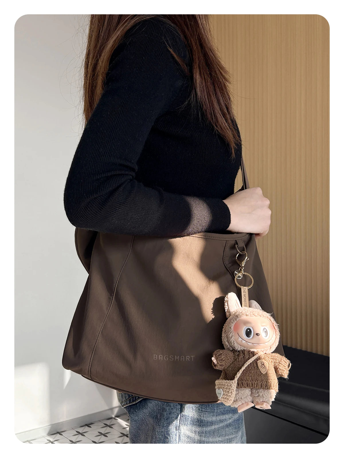 Sacs à bandoulière BAGSMART pour femmes, sac fourre-tout polyvalent léger et décontracté, sac à bandoulière pour le travail, sac hobo sous l'épaule