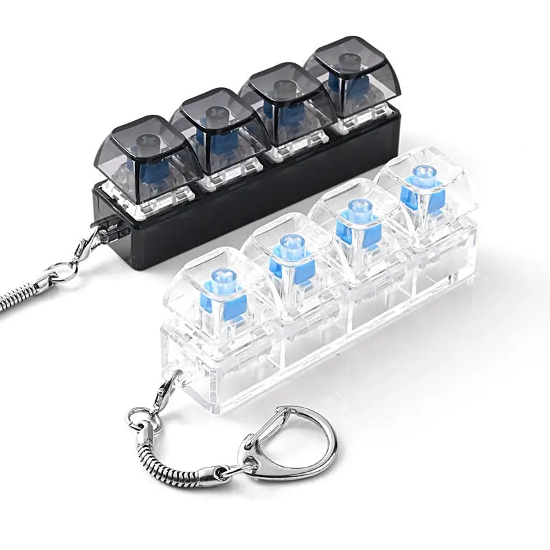 Porte-clés Clavier LED Jouets Fidget Crystal Clicker Jouet Sensoriel pour Soulagement du Stress Porte-clés Clavier Cadeau de Fête d'Anniversaire pour Enfants