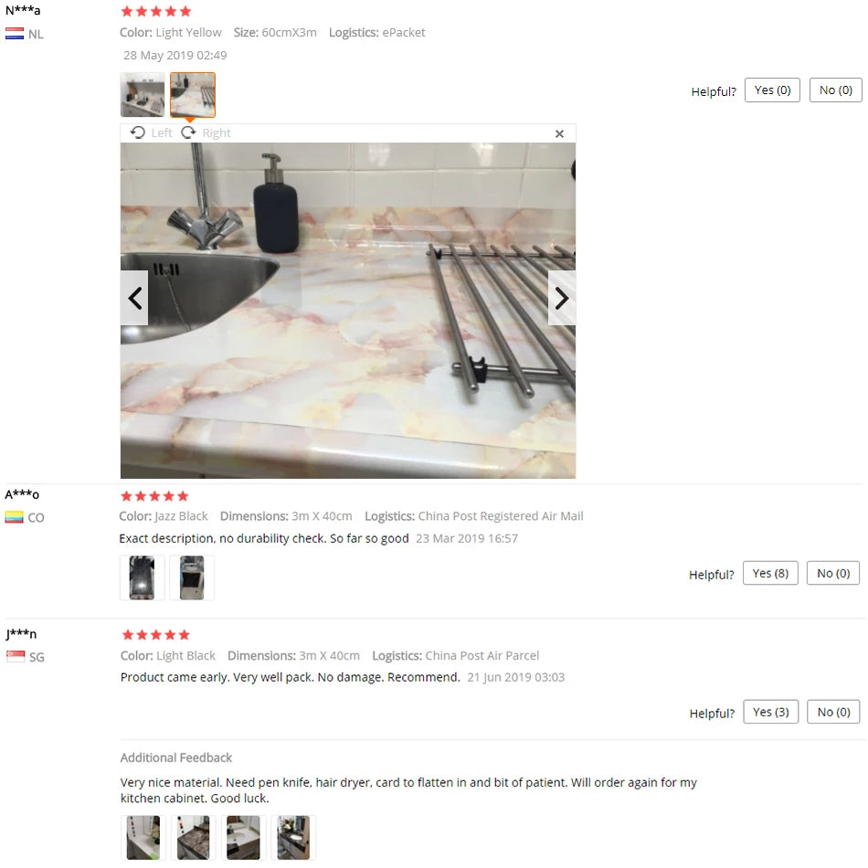 Autocollants de marbre en PVC, papier peint auto-adhésif, imperméable, résistant à la chaleur, pour comptoirs de cuisine, tables, meubles et armoires.