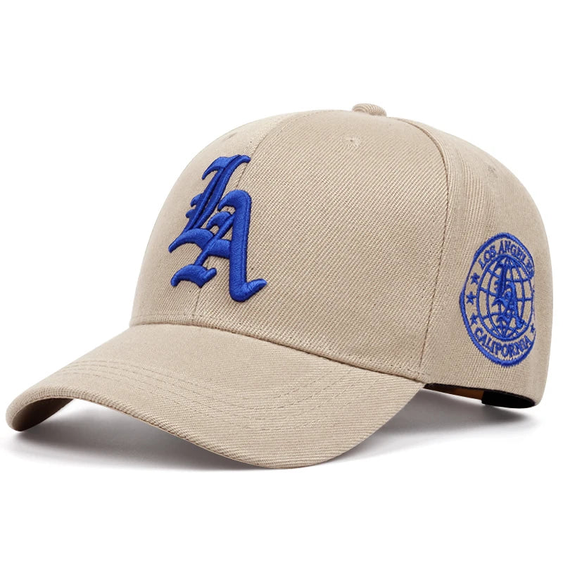 Casquette de baseball tendance pour femme, broderie latérale "New LA Letter" 2025, casquette décontractée pour homme, casquette pare-soleil de sport en plein air, casquette hip-hop