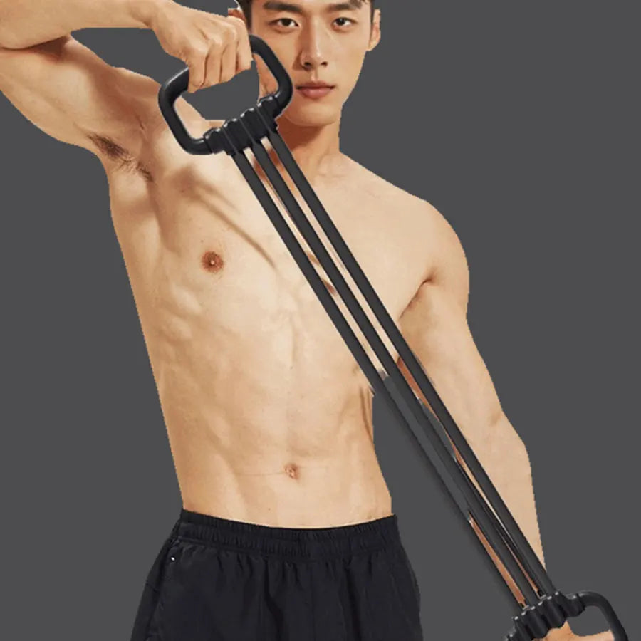 Appareil d'entraînement multifonctionnel pour les épaules, le dos et les muscles pectoraux avec corde élastique de traction à haute élasticité pour les bras