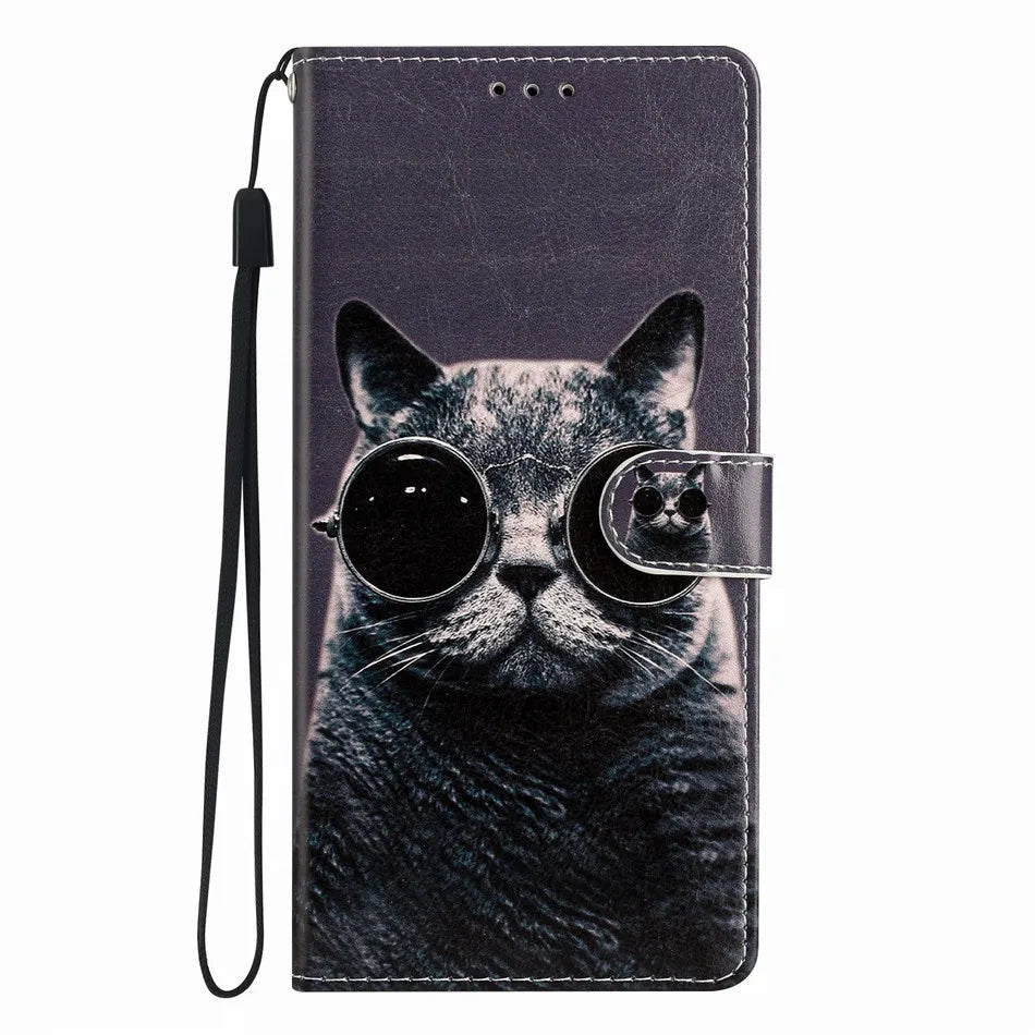 Joli étui à fleurs peintes pour Samsung Galaxy A03 A04S A05 A05S A06 A13 A14 A16 A23 A24 A25 A34 A35 A36 A52S A53 A54 A55 5G Coque