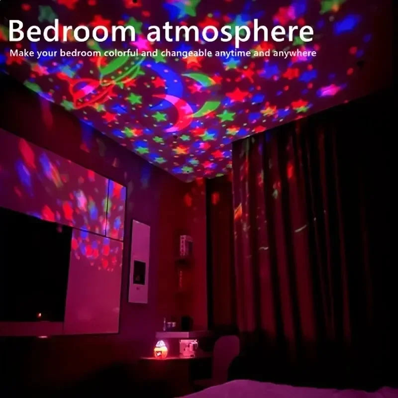 Lampes de Nuit LED Ciel Étoilé Projecteur USB Lampe Boule Magique Lune Étoile Lumières de Noël Décorations d'Ambière pour Chambre à Coucher