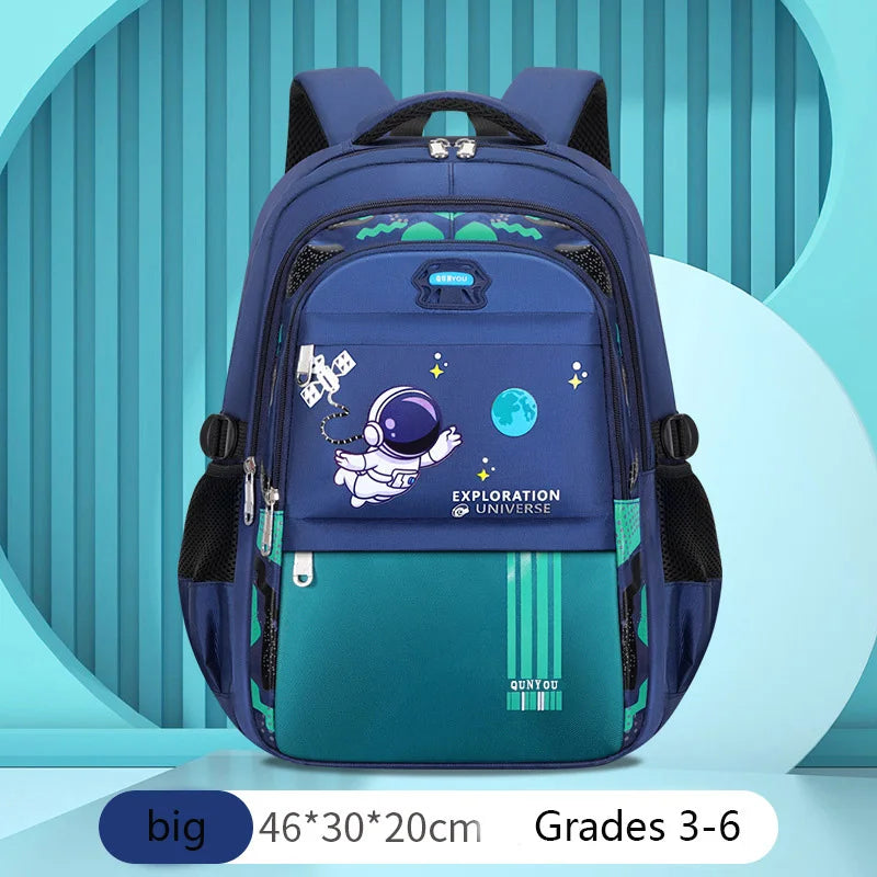 Kinderrucksack Schultaschen für Jungen Astronauten-Schulrucksack Wasserdichte Grundschultasche Mochila Infantil