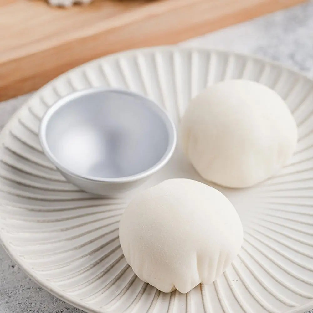 Sphere Bath Half Round Daifuku Dessert Pan Tin Baking 3D Aluminum Ball Mochi Mold Cake Pastry Mould Snowball