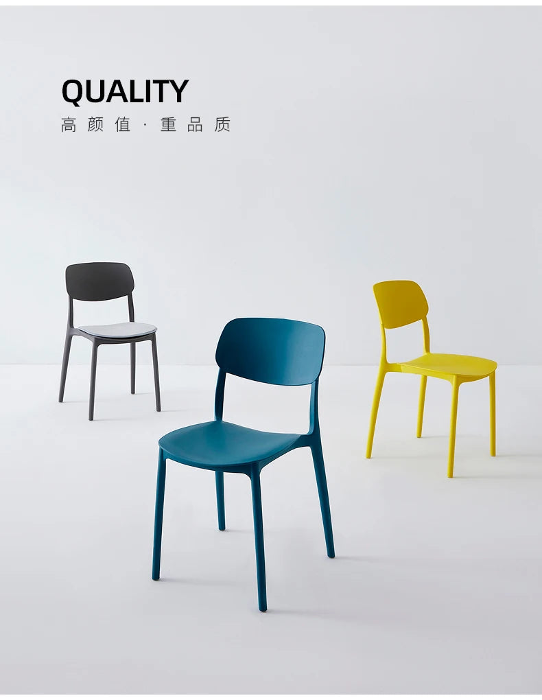 Küchen-Esszimmerstühle aus Kunststoff, nordisch, modern, europäisch, ultraleicht, trendig, Sillas Comedor, Gartenmöbel-Sets