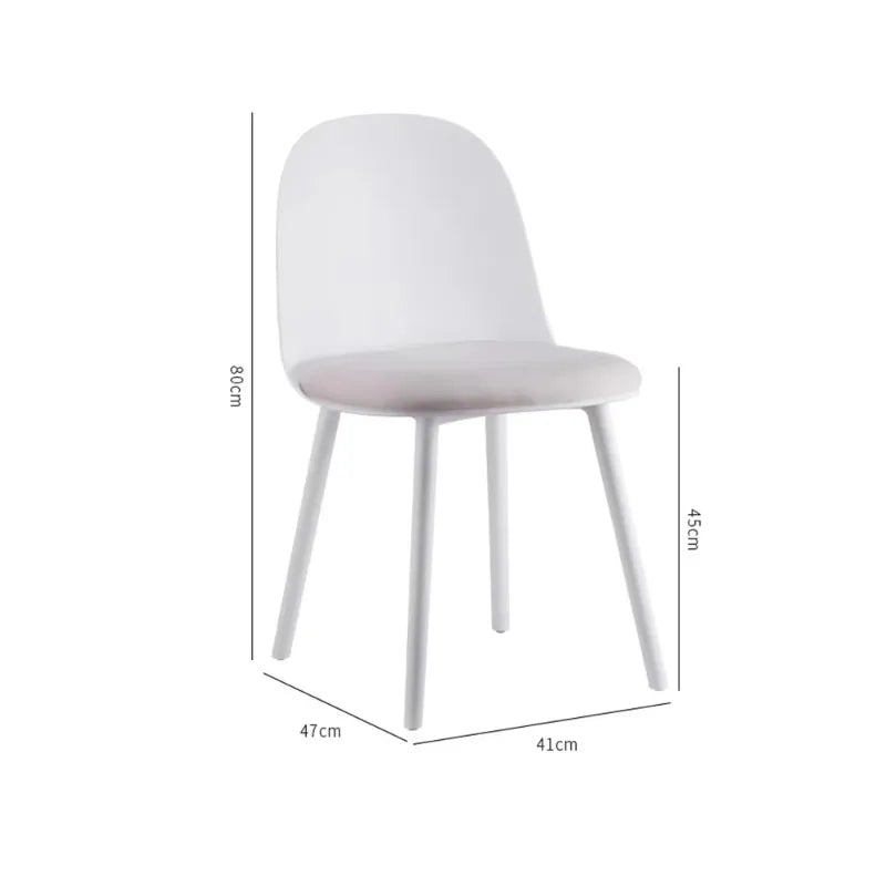 Set Of 4 Aesthetic Dining Chairs Plastic Comfortable Modern Living Room Dining Chairs Ergonomic Bedroom Chaises Home Furniture