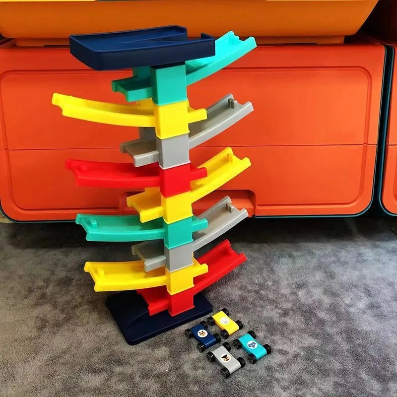 Race Track Car Ramp Toy Educational Game For Boys Children Racing Gliding Track Toys Puzzle Gliding Rail Car Park Toy