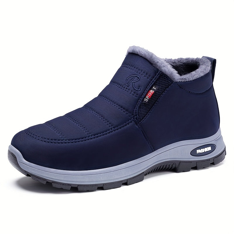 Bequeme Herren-Winterstiefel, stilvoll und gemütlich, geeignet für lässige Freizeitaktivitäten drinnen und draußen, halten warm bei kaltem Wetter, mit einfachem Slip-On-Design