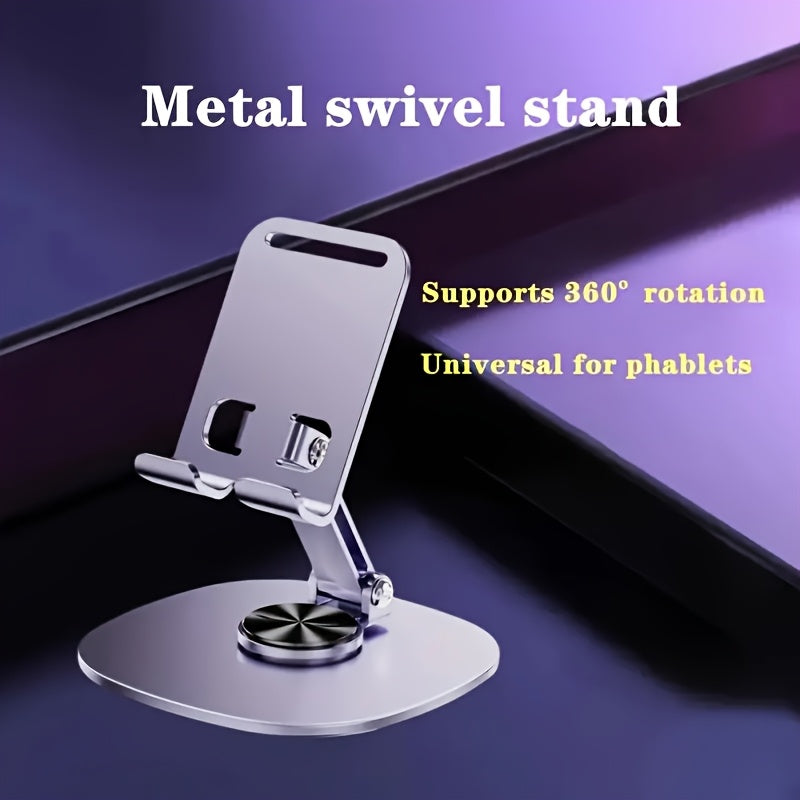 Rotating Phone Stand - a Compact And Portable Folding Desktop Holder, Suitable for All Smartphones And Tablets, an Ideal Office Accessory for All Seasons
