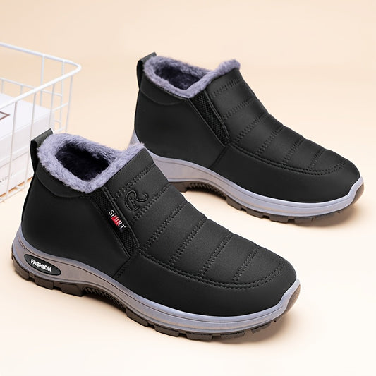 Bequeme Herren-Winterstiefel, stilvoll und gemütlich, geeignet für lässige Freizeitaktivitäten drinnen und draußen, halten warm bei kaltem Wetter, mit einfachem Slip-On-Design