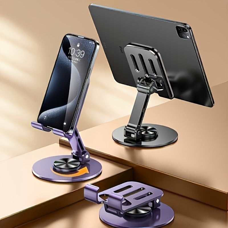Rotating Phone Stand - a Compact And Portable Folding Desktop Holder, Suitable for All Smartphones And Tablets, an Ideal Office Accessory for All Seasons