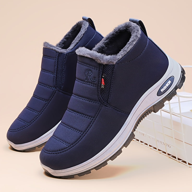 Bequeme Herren-Winterstiefel, stilvoll und gemütlich, geeignet für lässige Freizeitaktivitäten drinnen und draußen, halten warm bei kaltem Wetter, mit einfachem Slip-On-Design