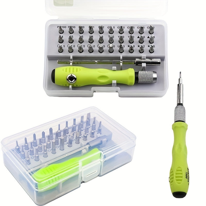 32-teiliges Präzisionsschraubendreher-Set – kompakte magnetische Kreuzschlitz- und Schlitzschraubendreher zur Reparatur von Fahrzeugen, Möbeln, Mobilgeräten, Kameras und Kleingeräten