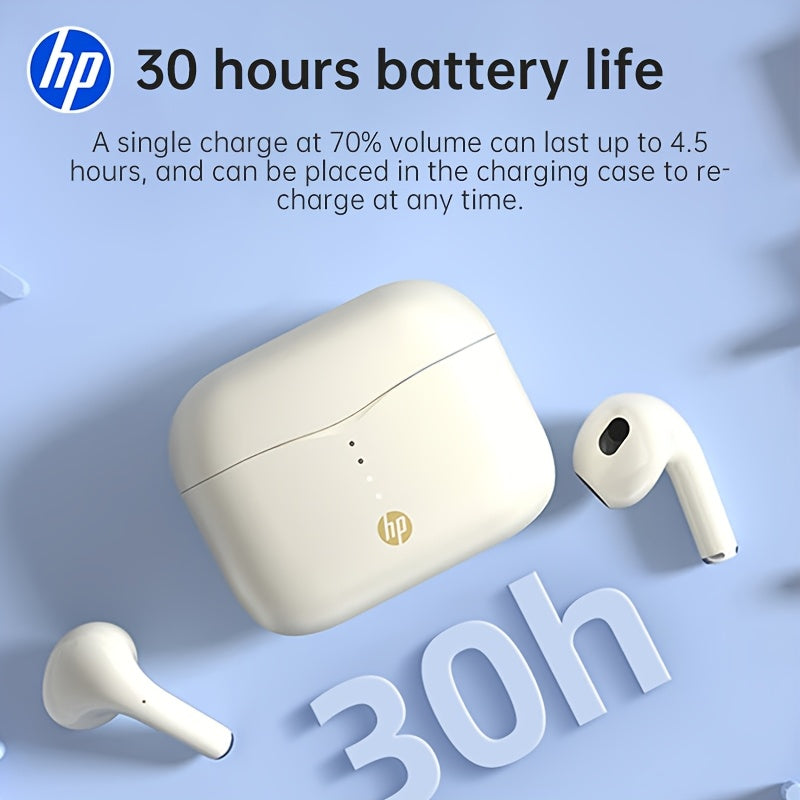 HP Wireless Earbuds Offer a Long 30-Hour Standby Time, Feature Noise Reduction, And Provide a Comfortable Fit for Everyone. They Include Touch Controls And Deliver High-Fidelity Sound with Crystal-Clear Calls