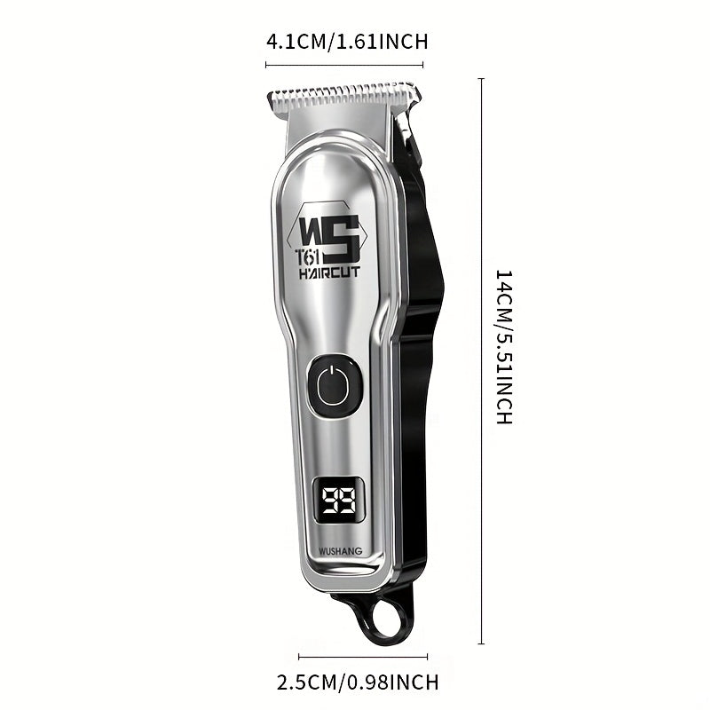 A Professional Men'S Electric Hair Clipper Set with an LED Display, an Electric Shaver, Four Guide Combs for Zero-Gap Cutting, a Small Brush, TYPE-C Charging, Perfect As a Gift for Men, Father'S Day Presents