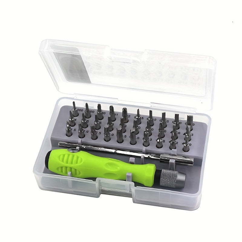 32-teiliges Präzisionsschraubendreher-Set – kompakte magnetische Kreuzschlitz- und Schlitzschraubendreher zur Reparatur von Fahrzeugen, Möbeln, Mobilgeräten, Kameras und Kleingeräten