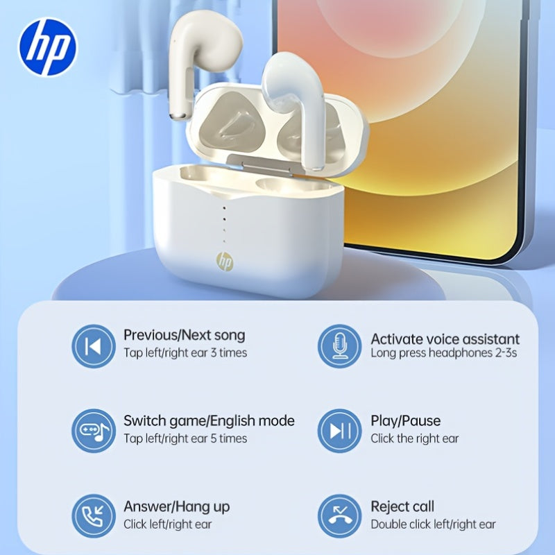 HP Wireless Earbuds Offer a Long 30-Hour Standby Time, Feature Noise Reduction, And Provide a Comfortable Fit for Everyone. They Include Touch Controls And Deliver High-Fidelity Sound with Crystal-Clear Calls