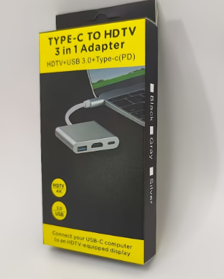 USB-C to HDTV Multiport Adapter | PD 100W Fast Charging & USB 3.0 (5Gbps) MR.musa